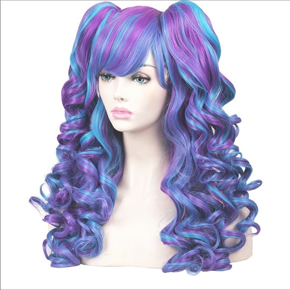 🆕️ Long Curly Cosplay Wig W/ 2 Ponytails - Picture 2 of 8